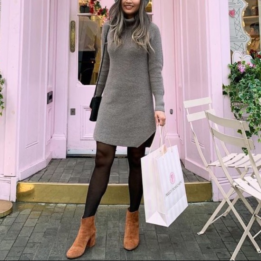 Aritzia Wilfred Bianca Sweater Dress XXS Oatmeal